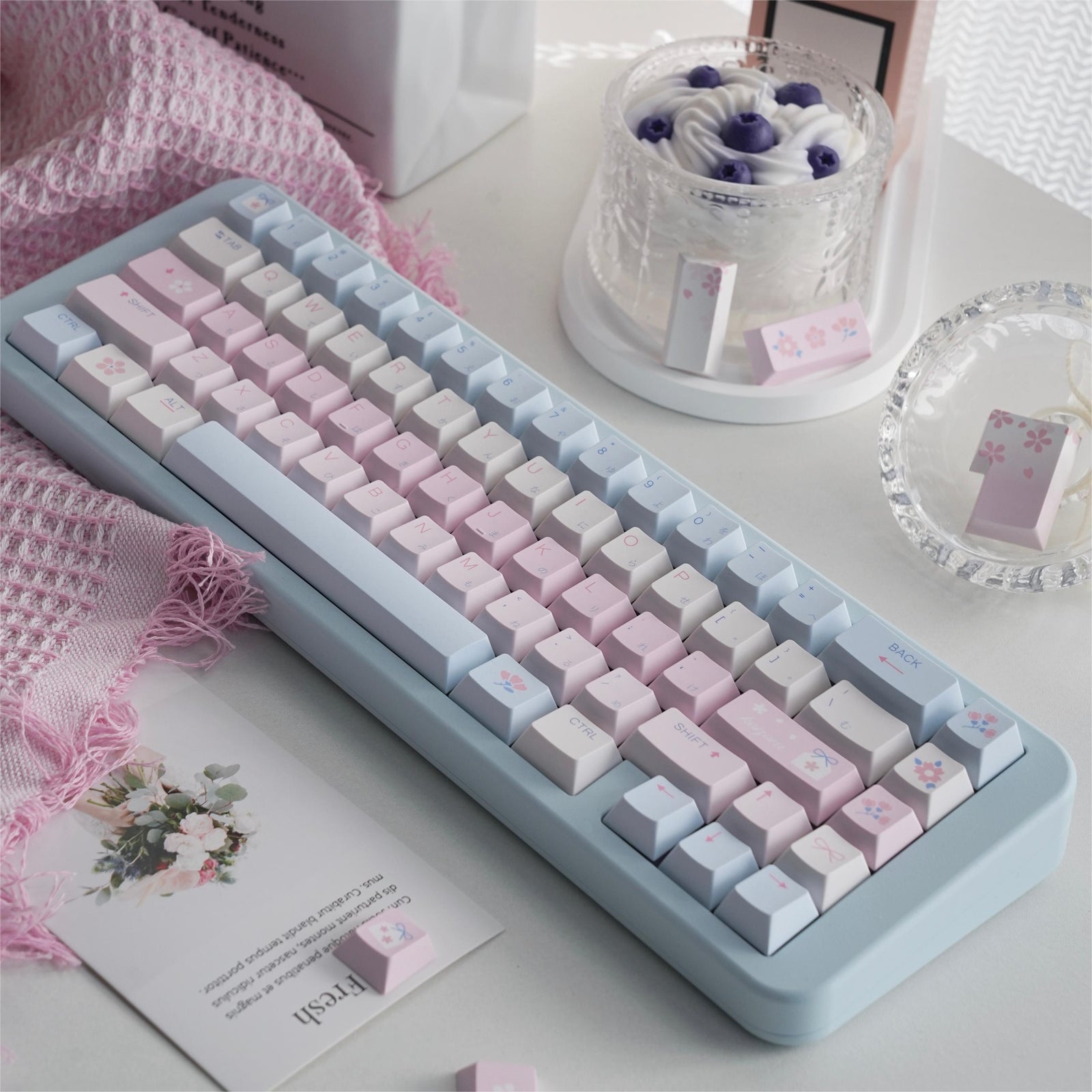 [In Stock] Koizora Japanese Root Cherry PBT Keycaps