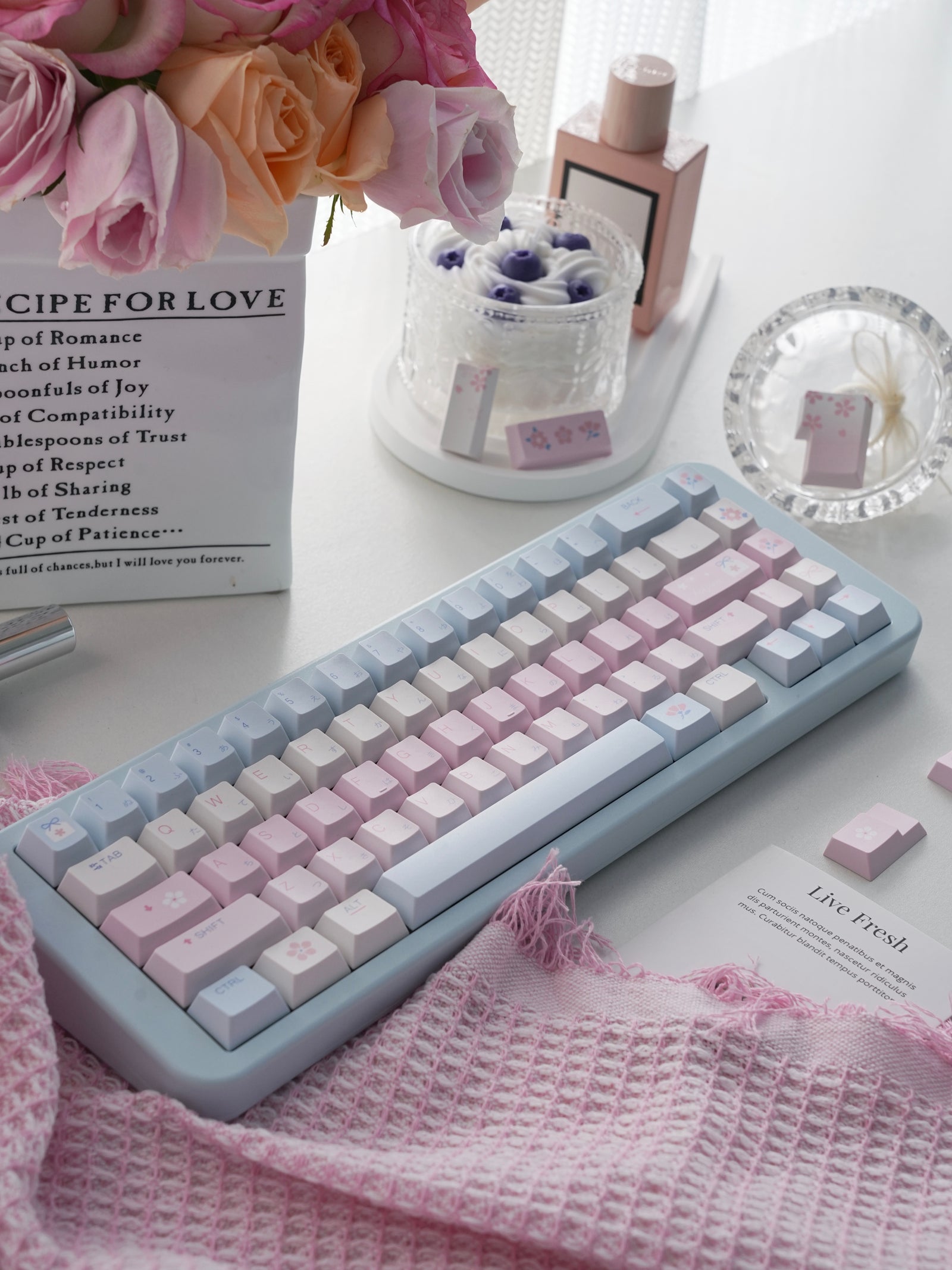 [In Stock] Koizora Japanese Root Cherry PBT Keycaps