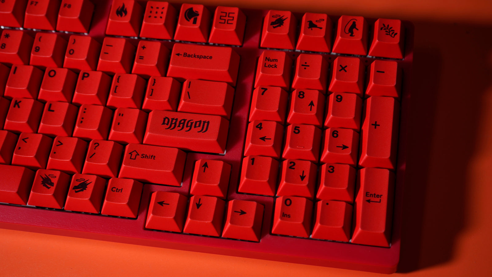 [In Stock] Red Dragon Cherry Profile Dye Sublimation PBT Keycaps