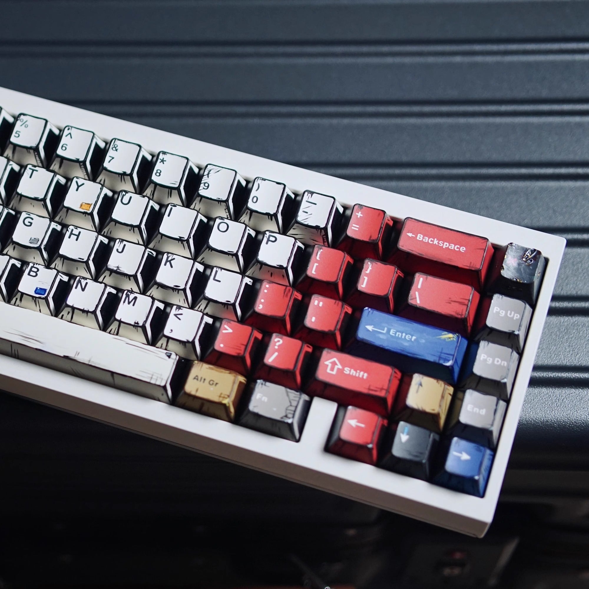 [In Stock] Manga-themed Cherry Profile Dye Sublimation PBT Keycaps