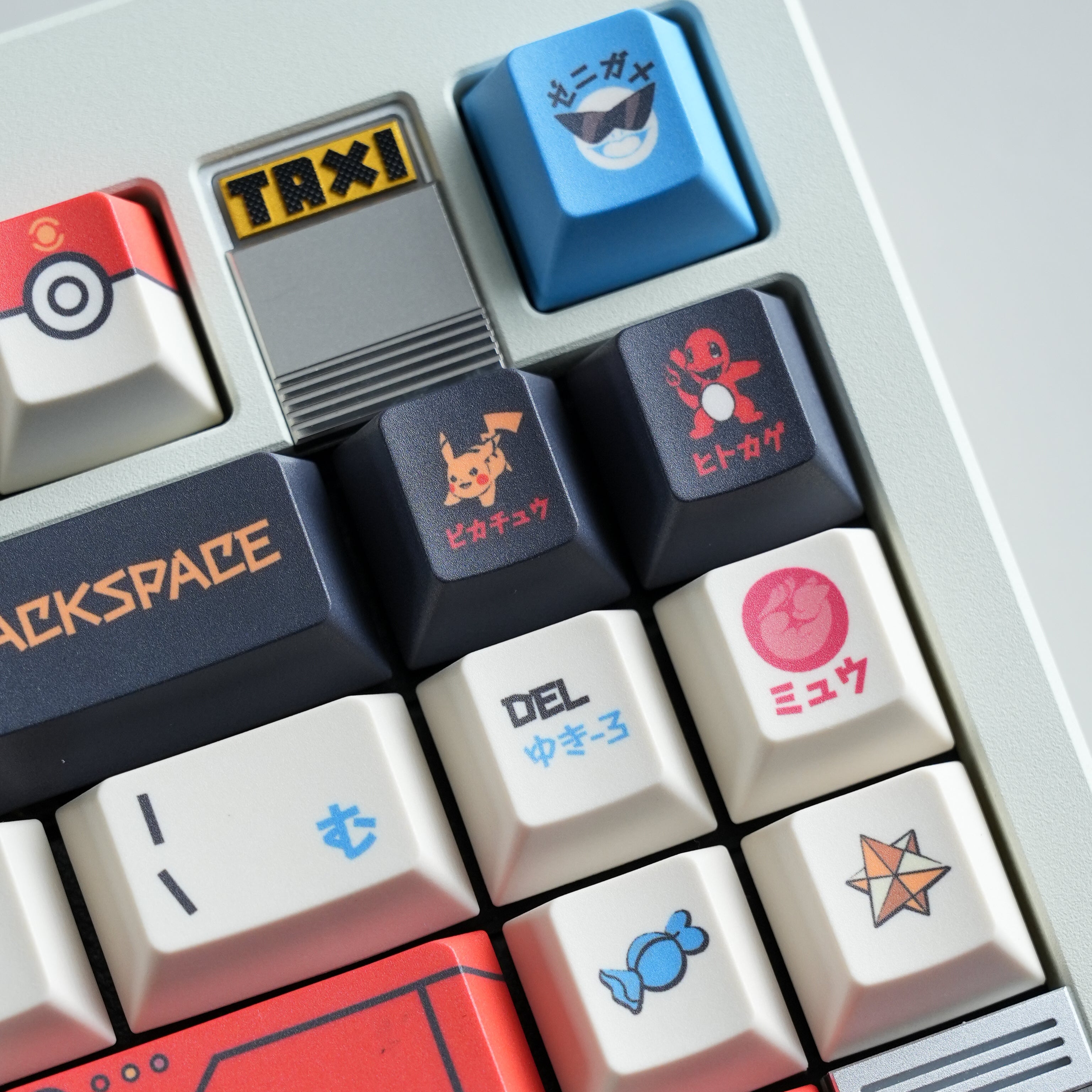 [In Stock] Pokemon Master Cherry Profile Dye Sublimation PBT Japanese Root Keycaps