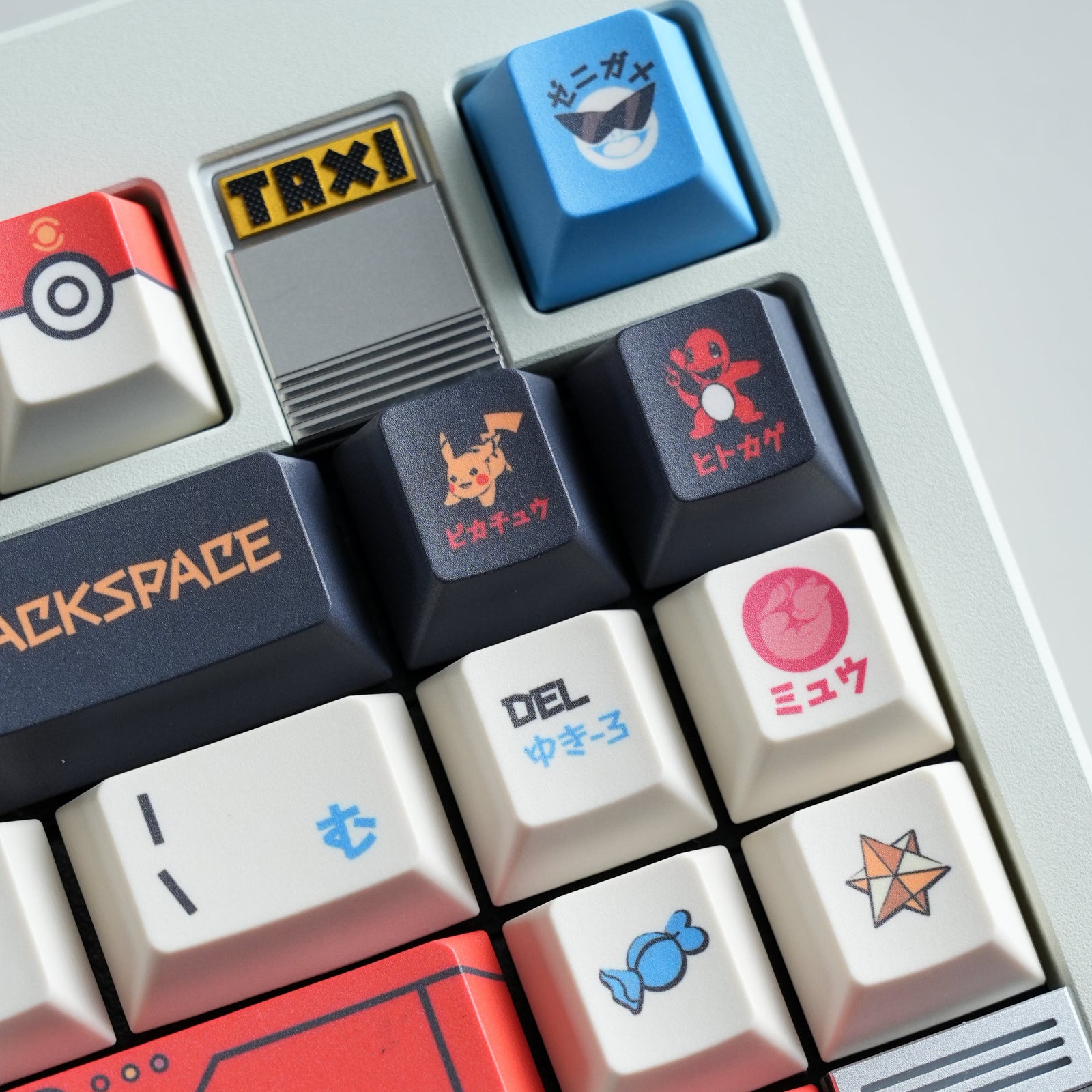 [In Stock] Pokemon Master Cherry Profile Dye Sublimation PBT Japanese Root Keycaps