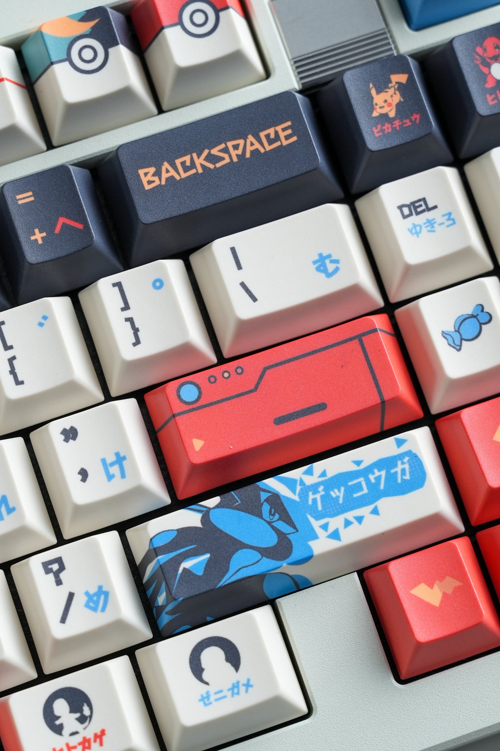 [In Stock] Pokemon Master Cherry Profile Dye Sublimation PBT Japanese Root Keycaps