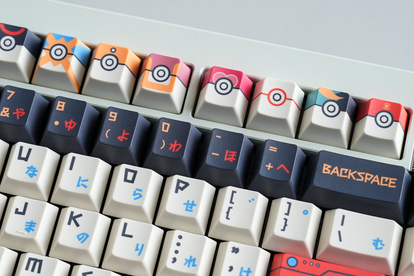 [In Stock] Pokemon Master Cherry Profile Dye Sublimation PBT Japanese Root Keycaps