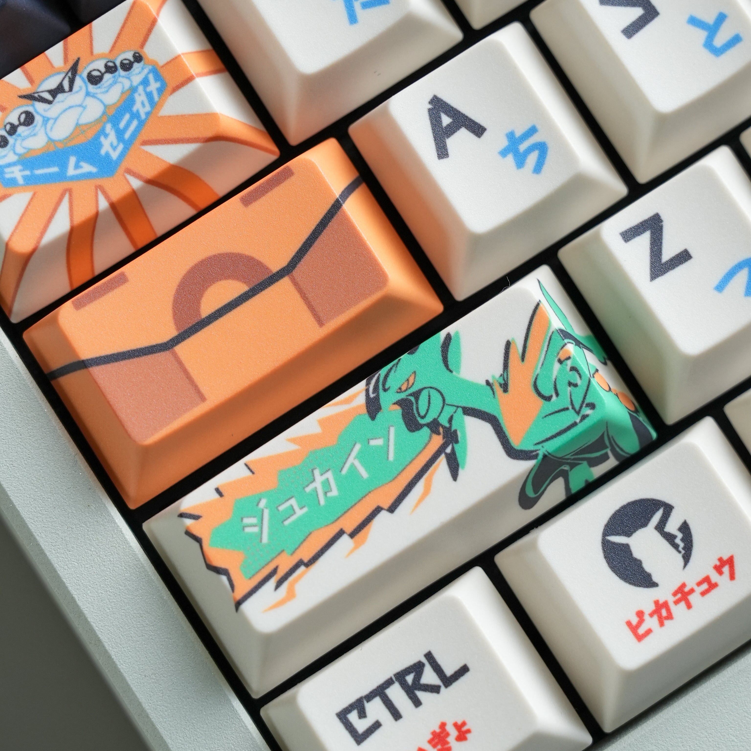 [In Stock] Pokemon Master Cherry Profile Dye Sublimation PBT Japanese Root Keycaps