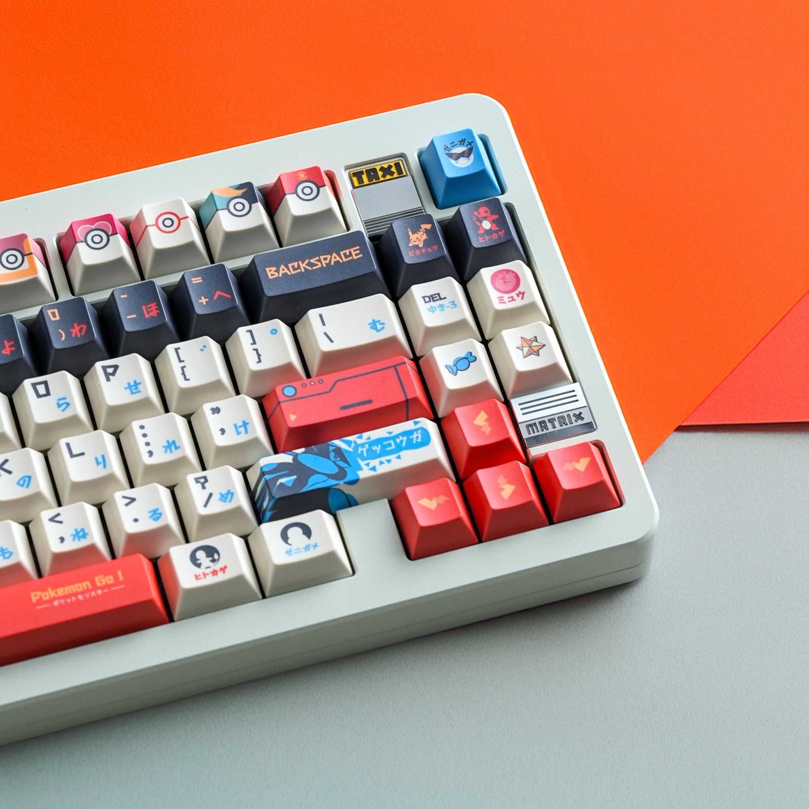 [In Stock] Pokemon Master Cherry Profile Dye Sublimation PBT Japanese Root Keycaps