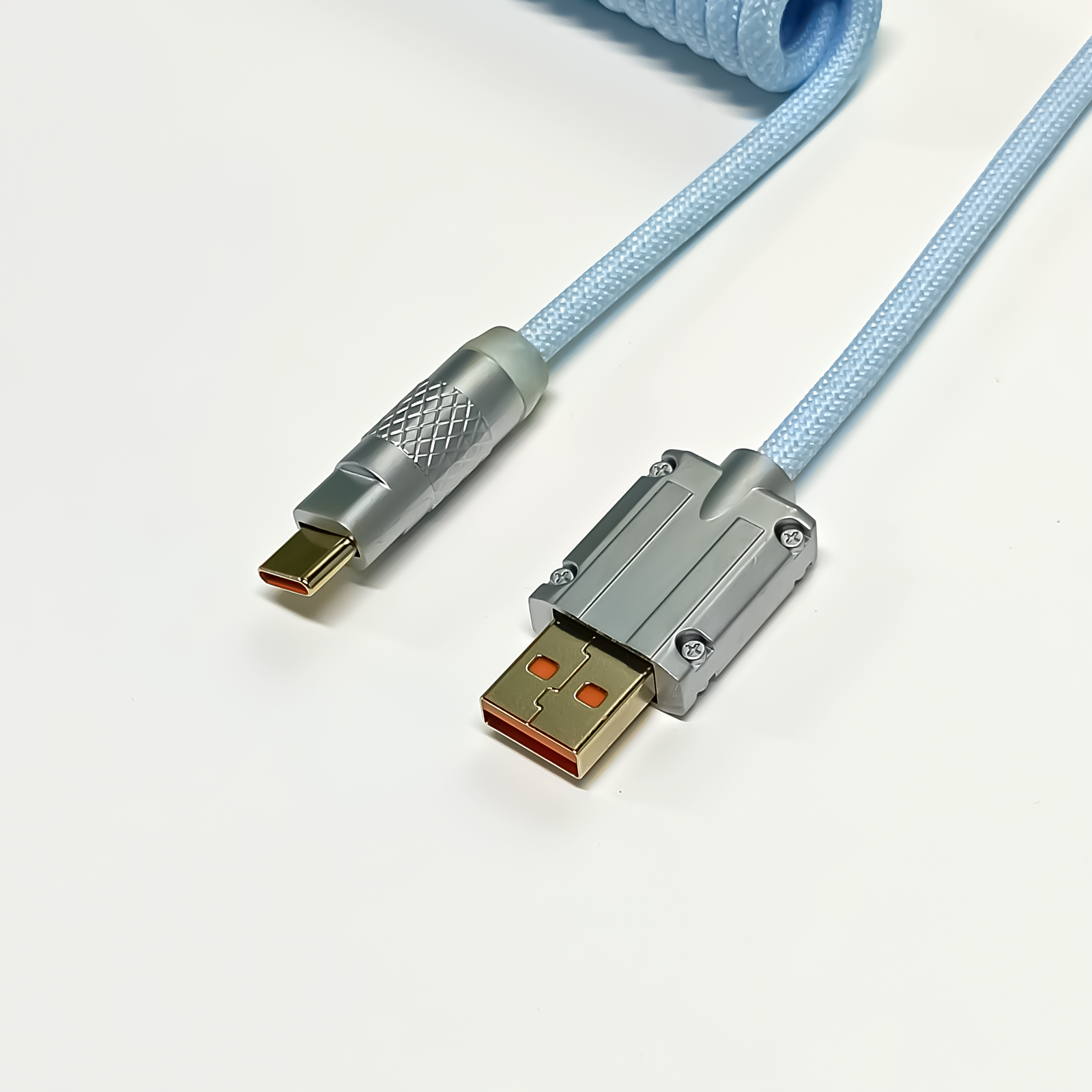 마카롱 수제 기계식 키보드 코일 USB-C 케이블 