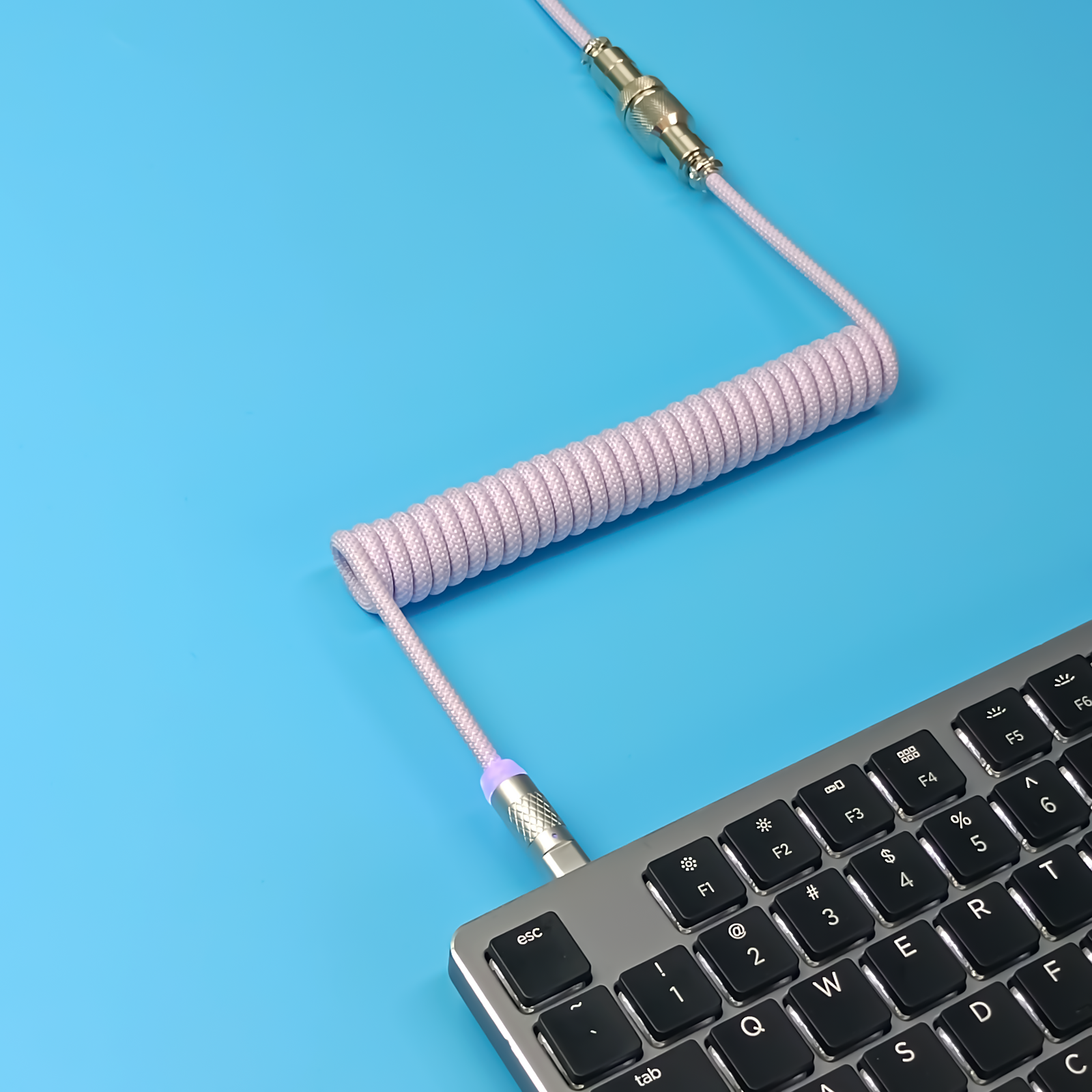 [In Stock] Macaron Handmade Mechanical Keyboard Coiled Usb-C Cable