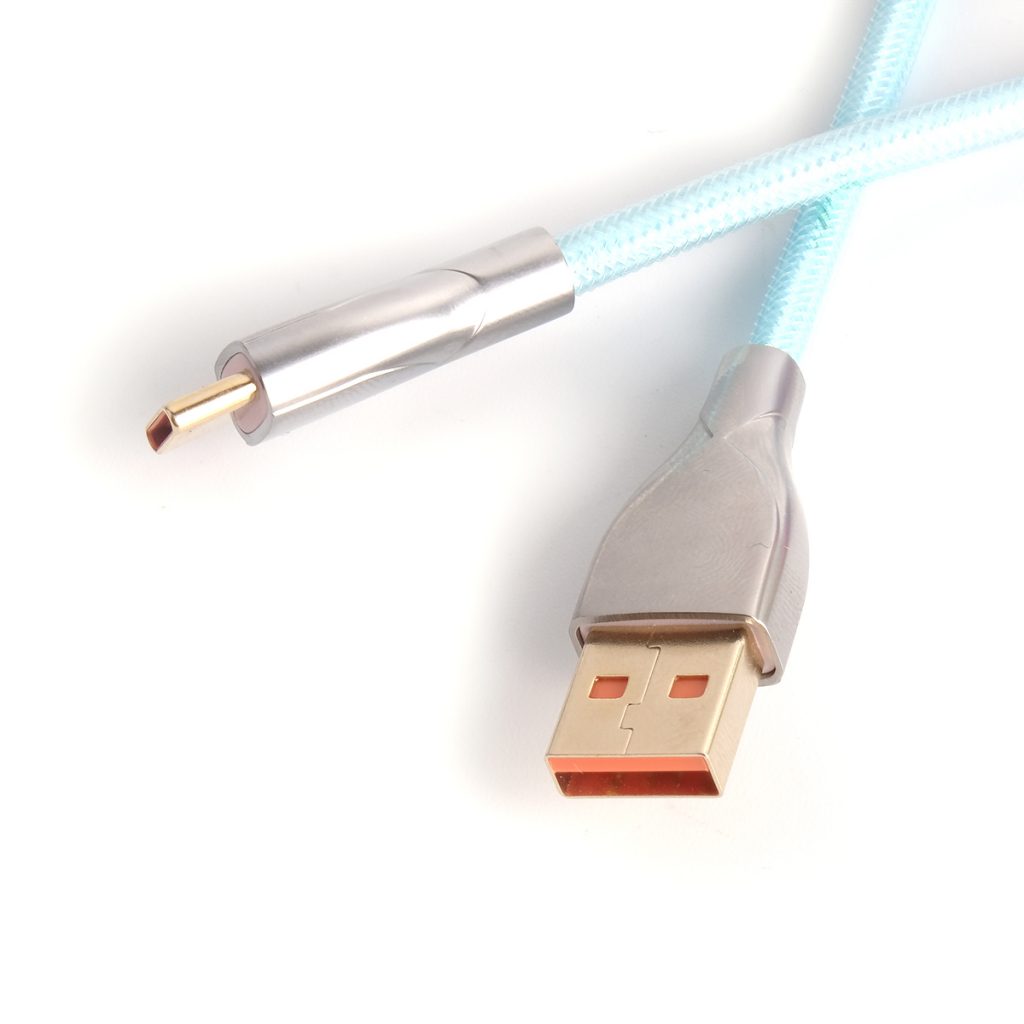 레인보우 코일형 USB-C 핸드메이드 케이블